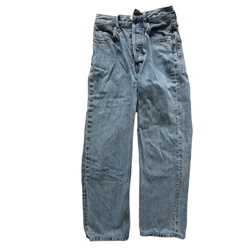 Everlane The Rigid Way High Jean Light Wash Blue Organic Cotton Size 23 Regular